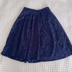 High waisted lace midi skirt